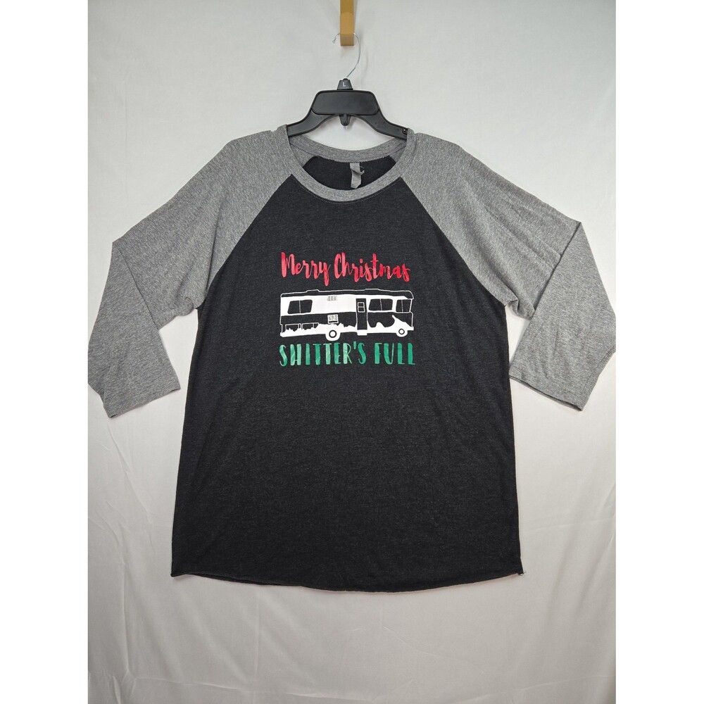 Christmas Shirt Merry Christmas Shi**ers Full Baseball Style Shirt 3/4 Sleeve Lg